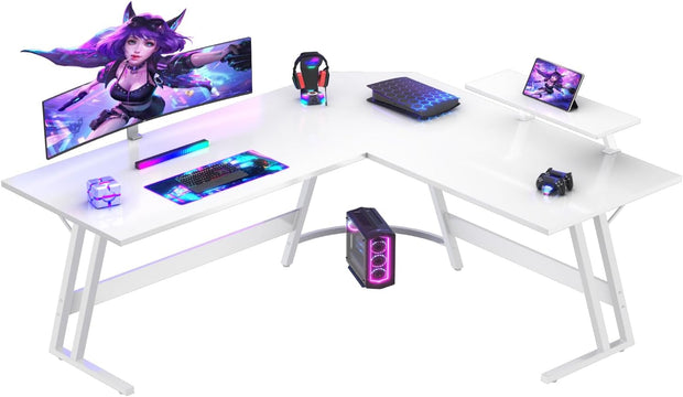 Bureau Gaming - d'angle au design en forme de L