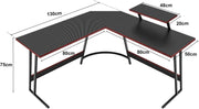 Bureau Gaming - d'angle au design en forme de L