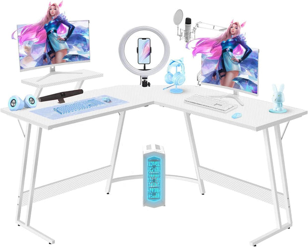 Bureau Gaming - d'angle au design en forme de L