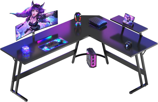 Bureau Gaming - d'angle au design en forme de L