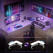 Bureau Gaming - d'angle au design en forme de L
