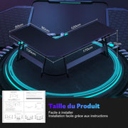 Bureau Gaming - d'angle au design en forme de L