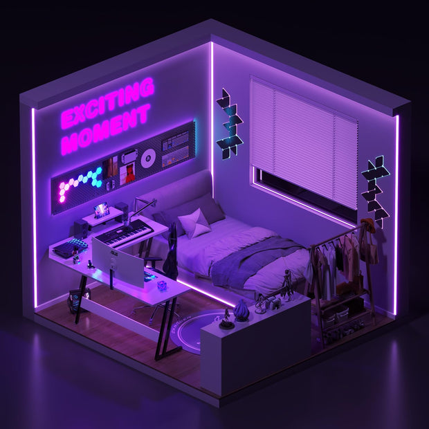 Bureau Gaming - d'angle au design en forme de L