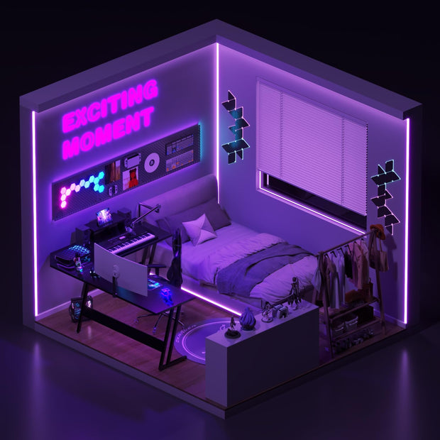 Bureau Gaming - d'angle au design en forme de L