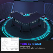 Bureau Gaming - d'angle au design en forme de L