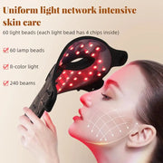 Beauté - Masque facial LED en silicone souple