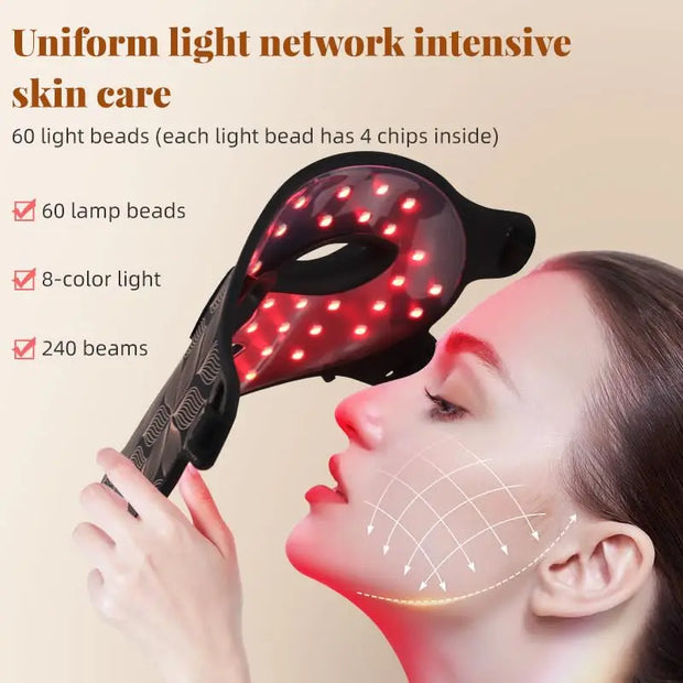 Beauté - Masque facial LED en silicone souple