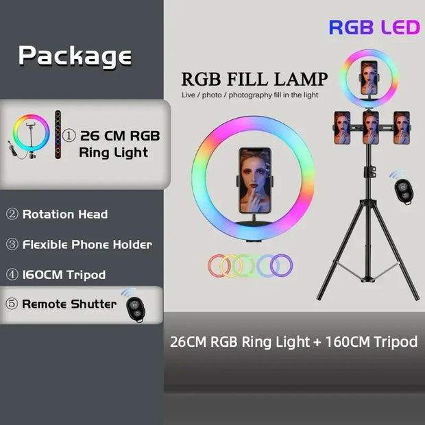 Lampe - Cercle LED RGB avec Télécommande pour Smartphone