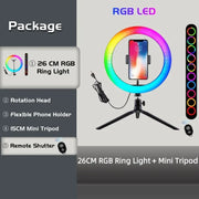 Lampe - Cercle LED RGB avec Télécommande pour Smartphone