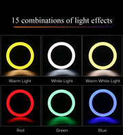 Lampe - Cercle LED RGB avec Télécommande pour Smartphone
