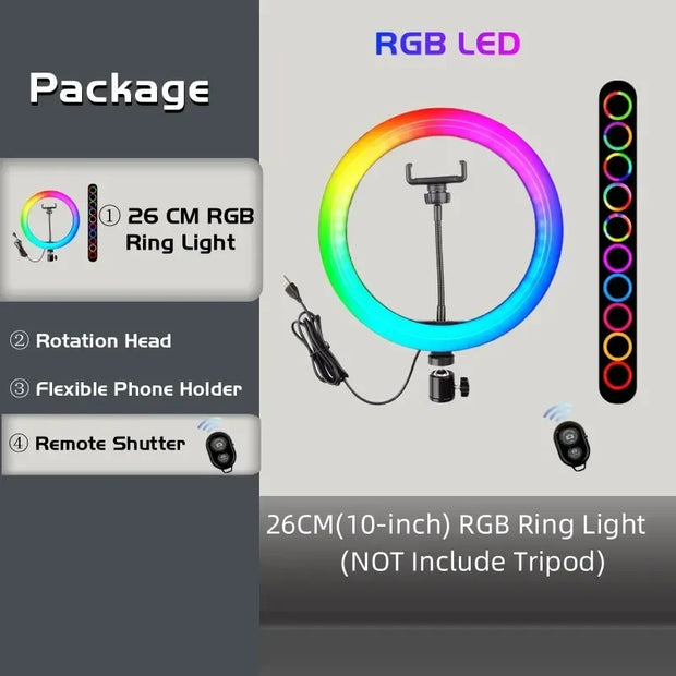 Lampe - Cercle LED RGB avec Télécommande pour Smartphone