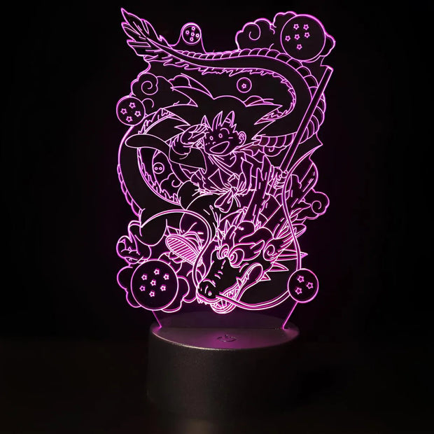 Lampe 3D LED - Dragon Ball Z - Goku et Shenron