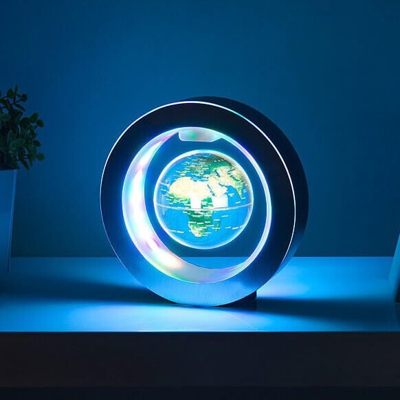 Lampe Lévitation - Globe terrestre couleur